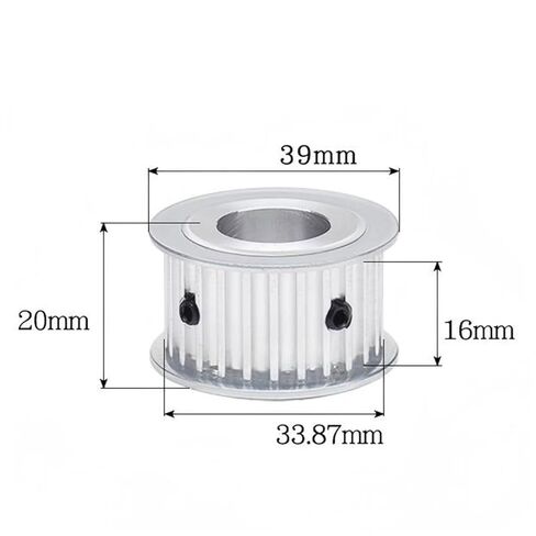 Timing Belt Drive Pulley 1pcs 22Teeth 5M Timing Pulley Aluminium Synchronous Wheel Belt Width 11/16mm AF Type(Width 16mm-Bore 26) in Saudi Arabia