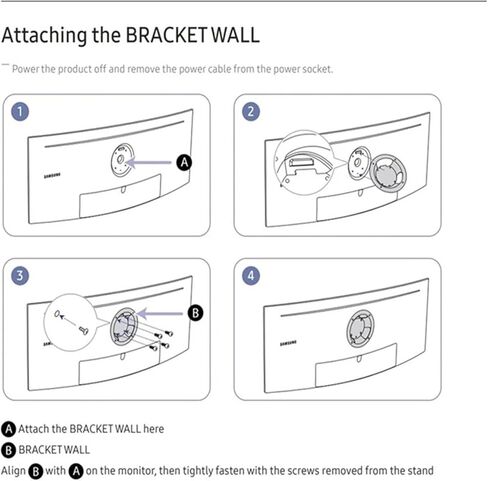 Compatible For Odyssey, G7 Monitor Wall Mount Adapter Bracket Accessory C32G75T LC32G75TQSCXXK LC32G75TQSIXRU Bracket Replacement Parts. in Kuwait