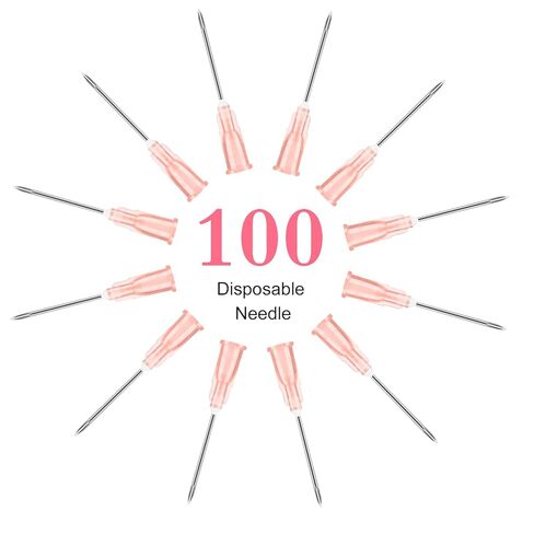 18Ga 100 حزمة إبرة حقن معقمة للاستعمال مرة واحدة مقاس بوصة واحدة مع غطاء لملحقات إبرة التوزيع العلمية والصناعية in Kuwait