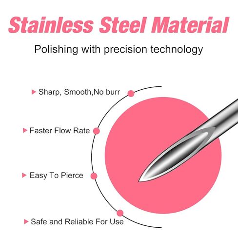 18Ga 100 حزمة إبرة حقن معقمة للاستعمال مرة واحدة مقاس بوصة واحدة مع غطاء لملحقات إبرة التوزيع العلمية والصناعية in Kuwait