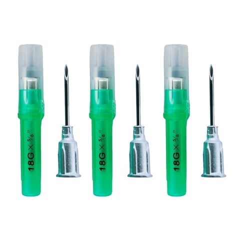Eli-Vet Veterinary Aluminum Hub Needle, 18G x 5/8" (16mm), Individual Sheath, 100pcs/box, AHN1816 in Saudi Arabia