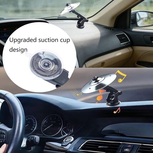 Car Crash Cymbal, Adjustable Suction Cup Style Mini Drum Car Cymbal for Drummers and Music Lovers Silver in Saudi Arabia