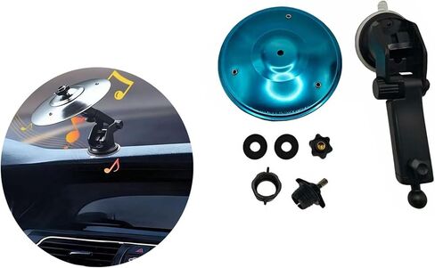 Car Crash Cymbal, Adjustable Suction Cup Style Mini Drum Car Cymbal for Drummers and Music Lovers Silver in Saudi Arabia