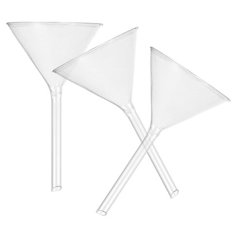 3 قطعة 100 مللي متر قصيرة الرقبة الزجاج ملء قمع ، مختبر البورسليكات العلمية للاستخدام في المختبر ونقل السائل الدقيق in Kuwait