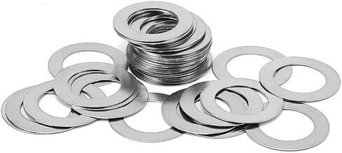 Washers,flat washer, Washers 20pcs/lot Sliver Washer Stainless Steel Flat Thin Gasket M3 M4 M5 M6 M8 M10 M12 M14 Adjusting Shim Plain Rings 0.1mm .2mm .3mm Fastener(Thickness 0.2mm,M5x8) in Kuwait