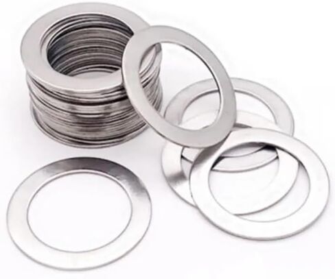 غسالات، غسالة مسطحة، غسالات 10 قطع من الفولاذ المقاوم للصدأ حشية مسطحة حلقات عالية الدقة رقيقة رقيقة M20 M22 M25 M28 M30 سمك 0.1 مم .2 مم .3 مم .5 مم قفل (سمك 1 مم، 20 × 28) in Kuwait