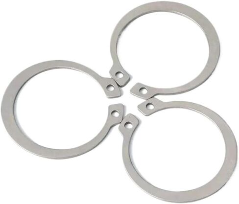 Washers,flat washer, Washers 1/2/3/5/10/20/30/50pcs Sliver Washer Stainless Steel Retaining Clip Snap Ring C Type External Circlip for Bearing Shaft M3 to M120 Fastener(M45-2pcs) in Kuwait