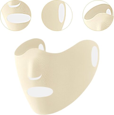 Cooling Face Cover Women Face Sun Protection for Running Climbing Traveling Shopping Riding Beige in Kuwait