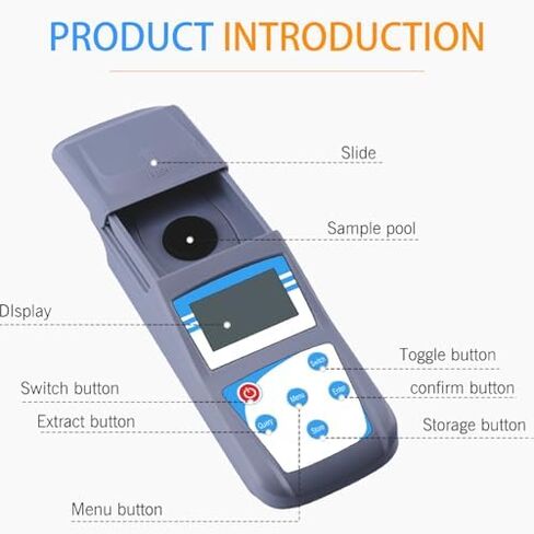 مقياس التعكر الرقمي المحمول، ZD-2A مقياس التعكر المحمول لحمامات السباحة والمختبرات، دقيق 0.1 NTU، قياس الضوء المتناثر 90 درجة in Kuwait