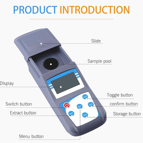 مجموعة أدوات قياس التعكر الرقمية المحمولة، مقياس التعكر المحمول مع شاشة LED بإضاءة خلفية، نطاق قياس 0-200 NTU، يتضمن حقيبة حمل لاختبار جودة المياه - ZD-10A in Kuwait