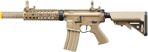 مجموعة Lancer التكتيكية Gen 2 Proline Combo من الفولاذ الكامل Airsoft AEG Rifle Gun SD M4 GEN 2 مشغل سريع وMosfet (يتضمن البطارية والشاحن) in Kuwait
