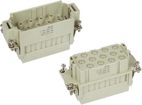 موصل مستطيل للخدمة الشاقة HDC HK-012/2-MC ذكر إدراج نوع 10A/40A التوصيل in Kuwait