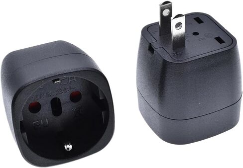 مقبس طاقة 2PIN AC 10A/16A 250V أبيض وأسود (EU-5 أبيض، قطعة واحدة) in Kuwait