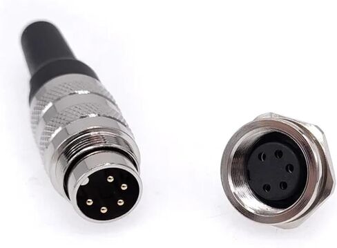 Sensor connector M16 J09 male plug female socket 2/3/4/5/6/7/8Pin(5Pin socket) in Saudi Arabia