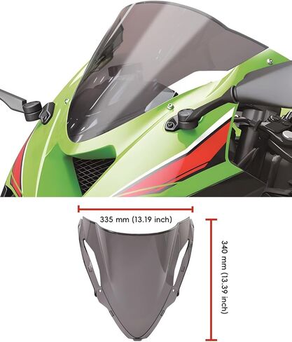 الزجاج الأمامي لدراجة Kawasaki Ninja ZX6R 2025، واقي الرياح للدراجات النارية منحرف الهواء لملحقات Kawasaki Ninja ZX-6R ZX6R ZX636 ABS 2024-2025 (شفاف) in Saudi Arabia
