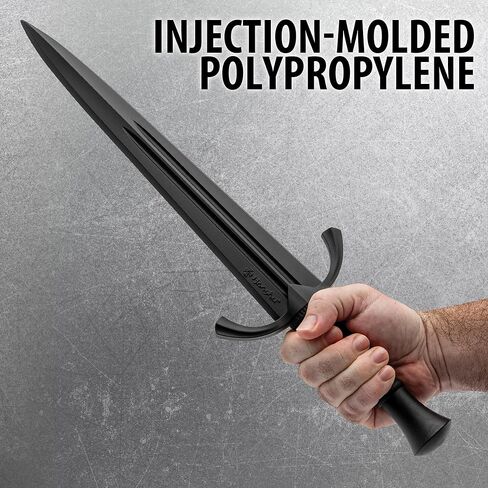 هونشو تدريب خنجر التسليح في العصور الوسطى | الطول الإجمالي 19 1/2 بوصة | هيكل من مادة البولي بروبيلين | حجم ووزن واقعيين | مقبض محكم غير قابل للانزلاق | آمن للتمرين والسجال | 19 1/2 بوصة إجماليًا in Kuwait