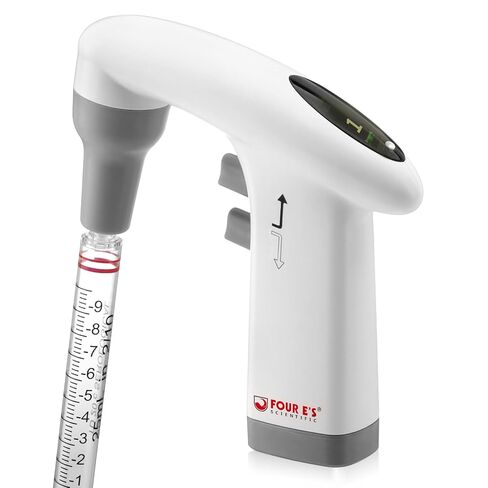 4E's USA Electric Pipette Filler for High-Volume 0.1-100ml, 4-Level Speed Control and Built-in 1600mAh Battery, LCD Display and Autoclavable Silicone Clip in Kuwait