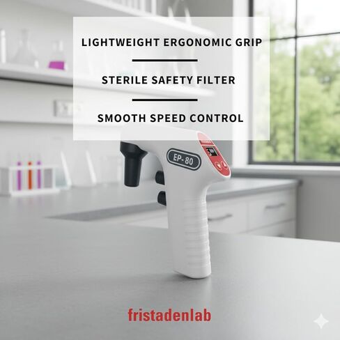 وحدة تحكم الماصات الكهربائية من فريستادن لاب - حشو ماصات آلي بمحرك لماصات 0.1-80 مل - سرعة قابلة للتعديل، تصميم مريح مع بطارية قابلة لإعادة الشحن in Kuwait