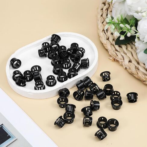 50Pcs Black Snap Bushing, Snap in Plastic Cable Grommets, 1/2 Inch Knockout Insulating Bushing for Electrical Wiring Hose Protection in Saudi Arabia