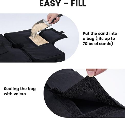 أكياس رمل للوزن، أكياس رمل شبكية رياضية Laelr 2 بوزن 70 رطل، مرساة قاعدة ثقيلة الوزن لأهداف كرة القدم، وحلقة كرة السلة، وشبكات الجولف، وشبكات كرة القدم، وشبكات الهوكي، وقاعدة المظلة (بدون رمل) in Kuwait