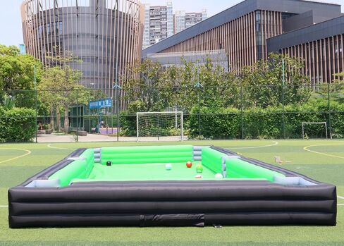 Giant Inflatable Soccer Pool Table Football Pool Pitch Billiards Inflatable Football Billiard Game with PVC mat, air Blower, 16 Balls for Party, Event in Saudi Arabia
