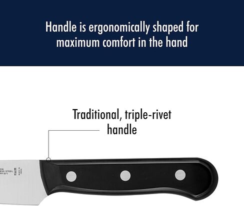 سكين أدوات HENCKELS Solution Razor-Sharp مقاس 6 بوصات، سكين الطماطم، تم تصميمه هندسيًا ألمانيًا على مدار أكثر من 100 عام من الإتقان، أسود/فولاذ مقاوم للصدأ in Kuwait