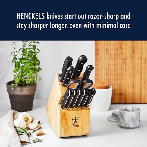 سكين أدوات HENCKELS Solution Razor-Sharp مقاس 6 بوصات، سكين الطماطم، تم تصميمه هندسيًا ألمانيًا على مدار أكثر من 100 عام من الإتقان، أسود/فولاذ مقاوم للصدأ in Kuwait