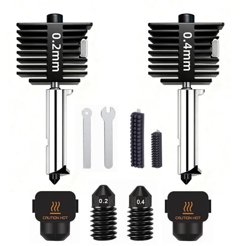 4 عبوات 0.2 مم 0.4 مم 0.6 مم 0.8 مم A1/A1 مجموعة Hotend صغيرة لطابعة Bambu Lab ثلاثية الأبعاد - فوهة بديلة من الفولاذ الصلب 0.2/0.4 مم رأس طباعة طارد بدرجة حرارة عالية لملحقات الطابعة ثلاثية الأبعاد من Bambu Lab in Kuwait