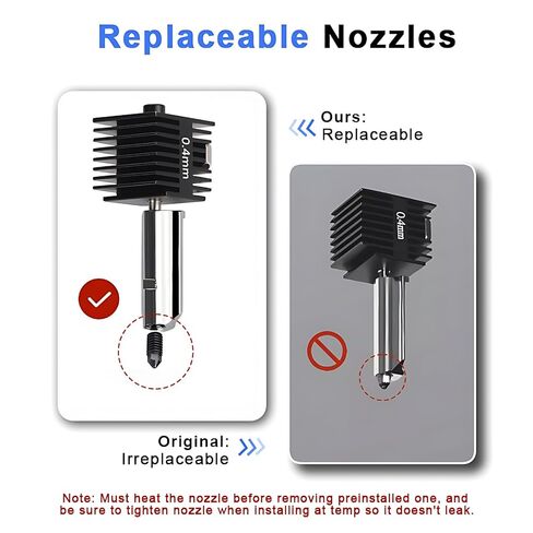 4 Pack 0.2MM 0.4MM 0.6MM 0.8MM A1/A1 Mini Hotend Kit for Bambu Lab 3D Printer - 0.2/0.4mm Hardened Steel Replacement Nozzle High-Temperature Extruder Print Head for Bambu Lab 3D Printer Accessories in Saudi Arabia