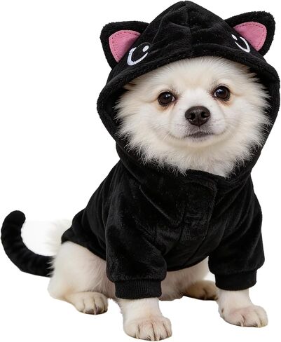 أزياء الحيوانات الأليفة للقطط الصغيرة الكلاب ، هوديس هوديز الشتاء جرو ملابس معطف مضحكة ملابس بيخامات مضحك لعيد الميلاد ، القط م in Kuwait