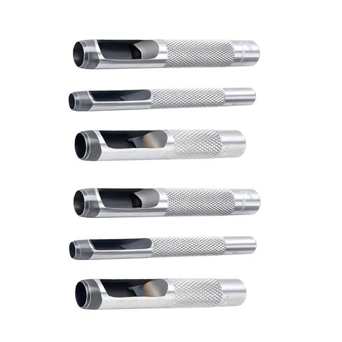 6Pcs Grommets Hole Punch, Steel Hollow Leather Punch Set (1/4, 3/8, 1/2 inch) is an Original Accessory for The ASDFGHT Grommet Tool Kit, Grommet Kits in Kuwait