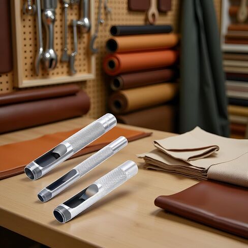 6Pcs Grommets Hole Punch, Steel Hollow Leather Punch Set (1/4, 3/8, 1/2 inch) is an Original Accessory for The ASDFGHT Grommet Tool Kit, Grommet Kits in Kuwait