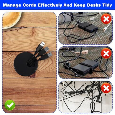 4 Pcs Desk Grommet 1.5 Inch, Plastic Desk Hole Cover White and Black Cable Hole Cover for Office Equipment, Computer Wires, Cord Organizer in Saudi Arabia