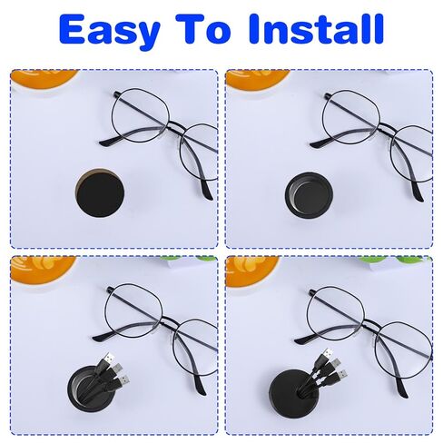 4 Pcs Desk Grommet 1.5 Inch, Plastic Desk Hole Cover White and Black Cable Hole Cover for Office Equipment, Computer Wires, Cord Organizer in Saudi Arabia