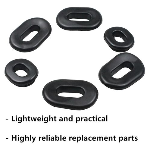 2 Set Motorbike Oval Round Single Side Cover Rubber Washer Grommets for Most Motorcycles, Black in Kuwait