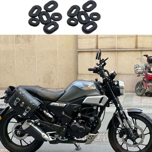 2 Set Motorbike Oval Round Single Side Cover Rubber Washer Grommets for Most Motorcycles, Black in Kuwait