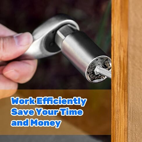 Geekman Fathers Day Dad Gifts from Daughter Son Wife, Silver Universal Socket Tools, Socket Set with Power Drill Adapter Stocking Stuffers for Men, Tools Gifts for Husband Dad DIY Handyman in Saudi Arabia