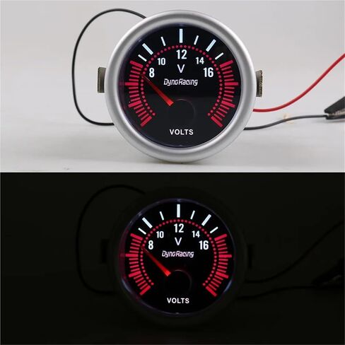 2'' 52mm Universal Lens Voltmeter White LED 8-16V Voltage Gauge Car Meter BX101315 in Saudi Arabia