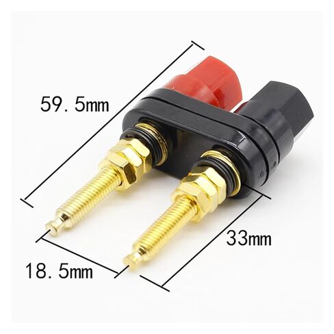 fengpeng 1pcs Gold Plated Banana Plug Connector Speaker Amplifier Extended Terminal Binding Post in Saudi Arabia