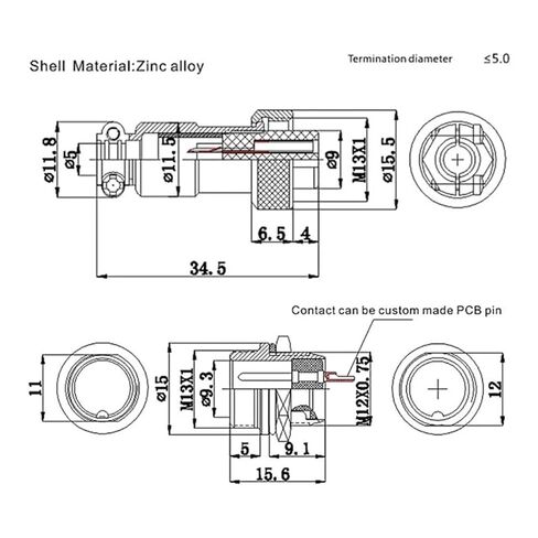 Fengpeng 1 قطعة GX12 3 دبوس ذكر وأنثى 12 مللي متر سلك لوحة موصل الطيران التوصيل L89 مقبس دائري in Kuwait