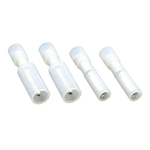 Fengpeng FRFNY+MPFNY 50 قطعة على شكل رصاصة أنثى ذكر عازل سلك موصل كهربائي محطة تجعيد لـ 24-18 AWG أبيض in Kuwait