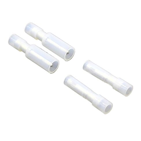 Fengpeng FRFNY+MPFNY 50 قطعة على شكل رصاصة أنثى ذكر عازل سلك موصل كهربائي محطة تجعيد لـ 24-18 AWG أبيض in Kuwait