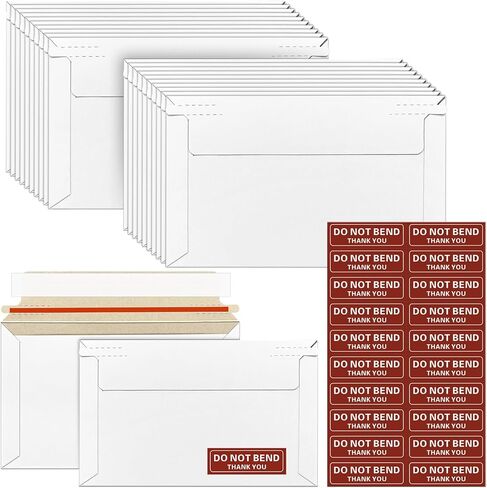 20 حزمة 6.5x4.5 بوصة من مراسلي البريد الصلبة ، مرسلات الصور الختم الذاتية ، أظنفة شراعية مسطحة ، أبيض ، أظنفة شحن فارغة للصور ، والوثيقة ، والدعوة ، وبطاقة التداول ، وبطاقات المعايدة in Kuwait
