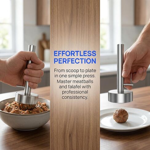 صانعة مغرفة كرات اللحم فلافل، مجارف ضغط، أداة مطبخ احترافية مدمجة وعملية، قابلة لإعادة الاستخدام، كرة فلافل كرات اللحم، كبيرة in Kuwait