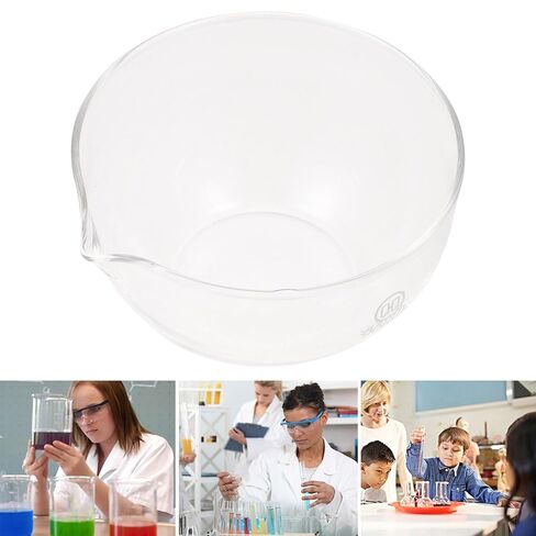Mobestech Glass Evaporating Dish 90mm Flat Bottom Borosilicate Glass Evaporation Basin with Spout Laboratory Round Evaporating Bowl for Scientific Mixing and Heating in Saudi Arabia