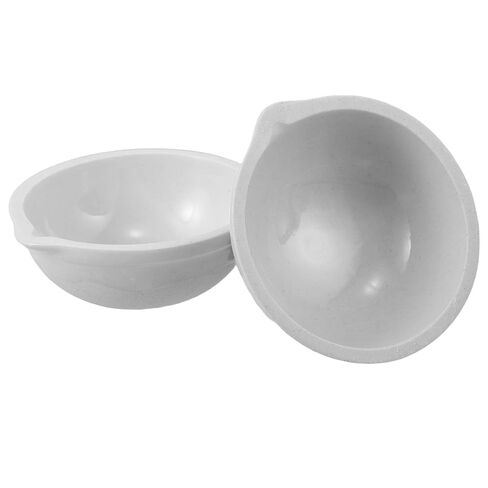 PartyKindom 2pcs 80mm Ceramic Evaporating Dishes with Spout for Laboratory Heating, Chemistry Analysis, and School Science Projects in Saudi Arabia