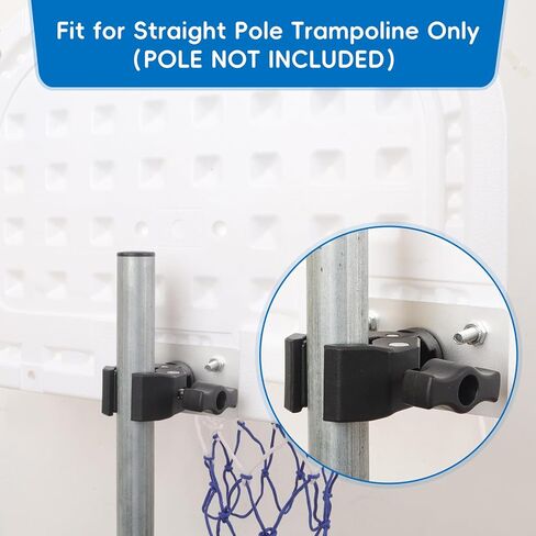 Trampoline Parts Trampoline Basketball Hoop, Teenager Basketball Hoop for Trampoline with Pump and 2 Mini Ball, Fit for Straight Pole (Blue Yellow 17inch) in Saudi Arabia