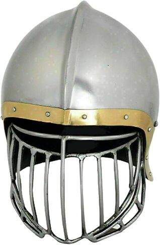 ARTIZANSTORE Medieval Sallet Helmet Armor for SCA Heavy 18 Gauge Steel Crusader Helmet Knight Armor Reenactment Halloween Costume in Saudi Arabia