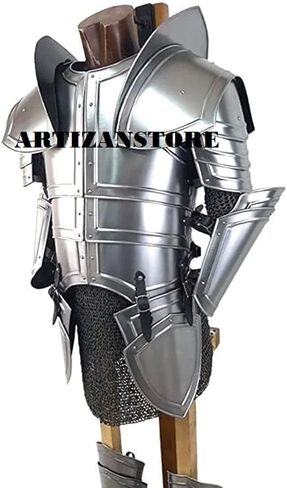 مجموعة كاملة من الصلب من العصور الوسطى من ARTIZANSTORE، درع كبير، درع تنكري، زي الفارس المحارب زي الهالوين in Saudi Arabia