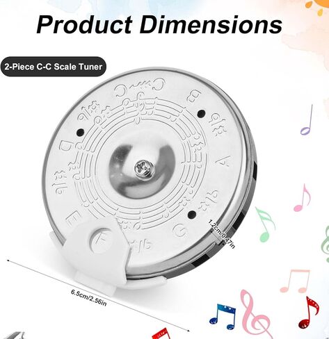 2pcs 13 Tone Pitch Pipe, High Sensitivity Chromatic C-C Scale Pitch Pipe Tuner Music Tuning Accessories for Guitar Bass Violin Cello Ukulele Singers & More in Saudi Arabia